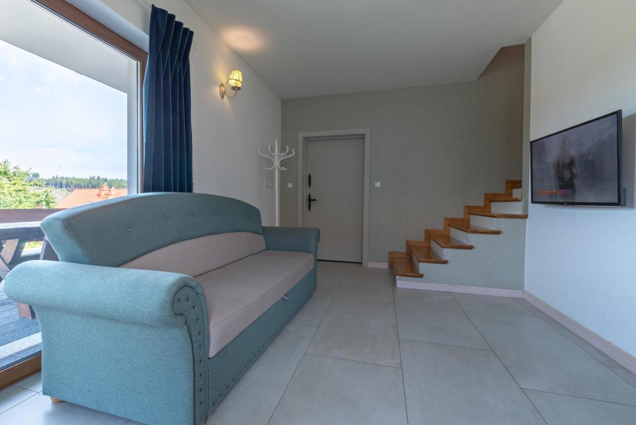 Malinowe Wzgórze domki 90 m2 z sauną i balią Krzeszna Exterior foto